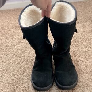 Ugg Australia 1895 Retro Cargo Tall Zip Black Boot Size 6